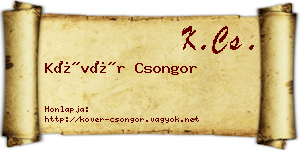Kövér Csongor névjegykártya