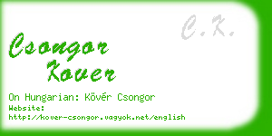 csongor kover business card