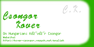 csongor kover business card